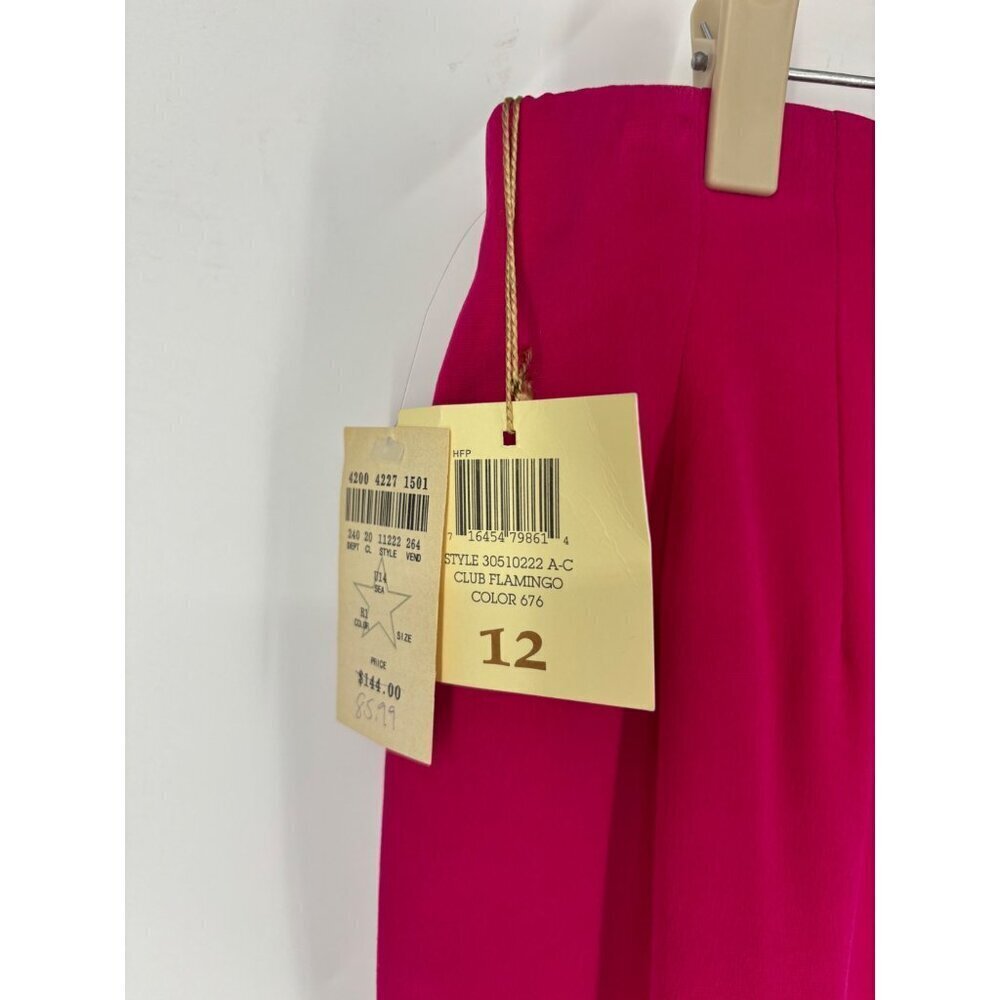 NWT Deadstock Vintage Diane Buchman Hot Pink Pencil Skirt 12 - Picture 3 of 3